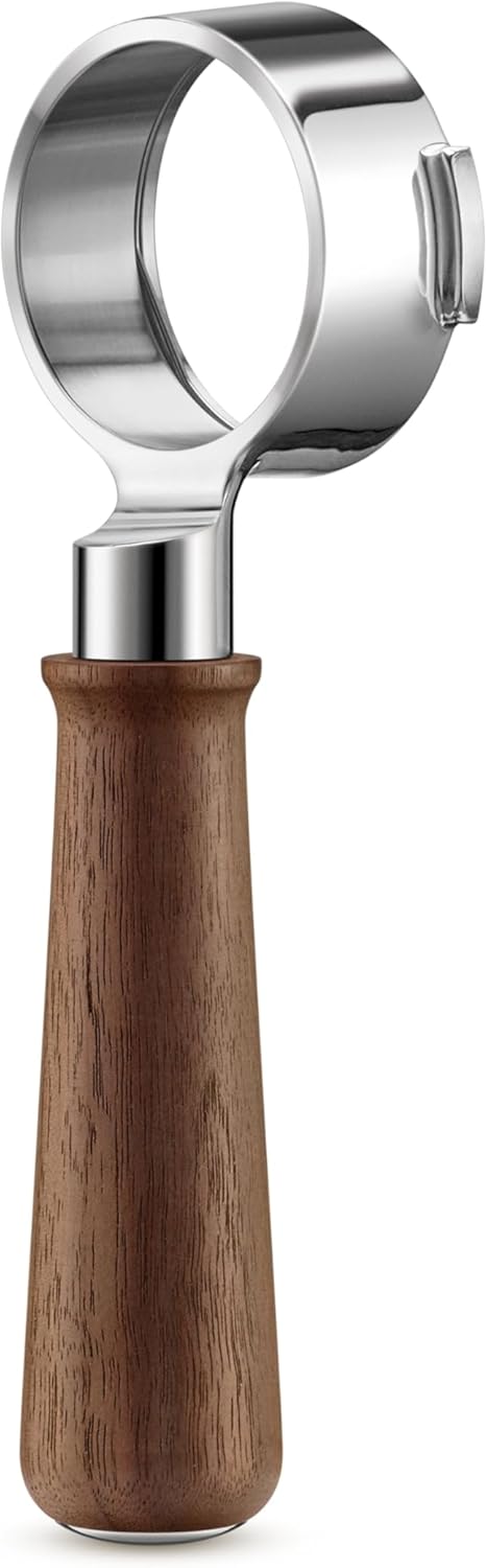 Sage - The Naked Portafilter 58mm - Bottomless Espresso Porta Filter, Visual Extraction Aid, Ergonomic Handle, Compatible with 58mm Sage Porta Filters - Premium Walnut