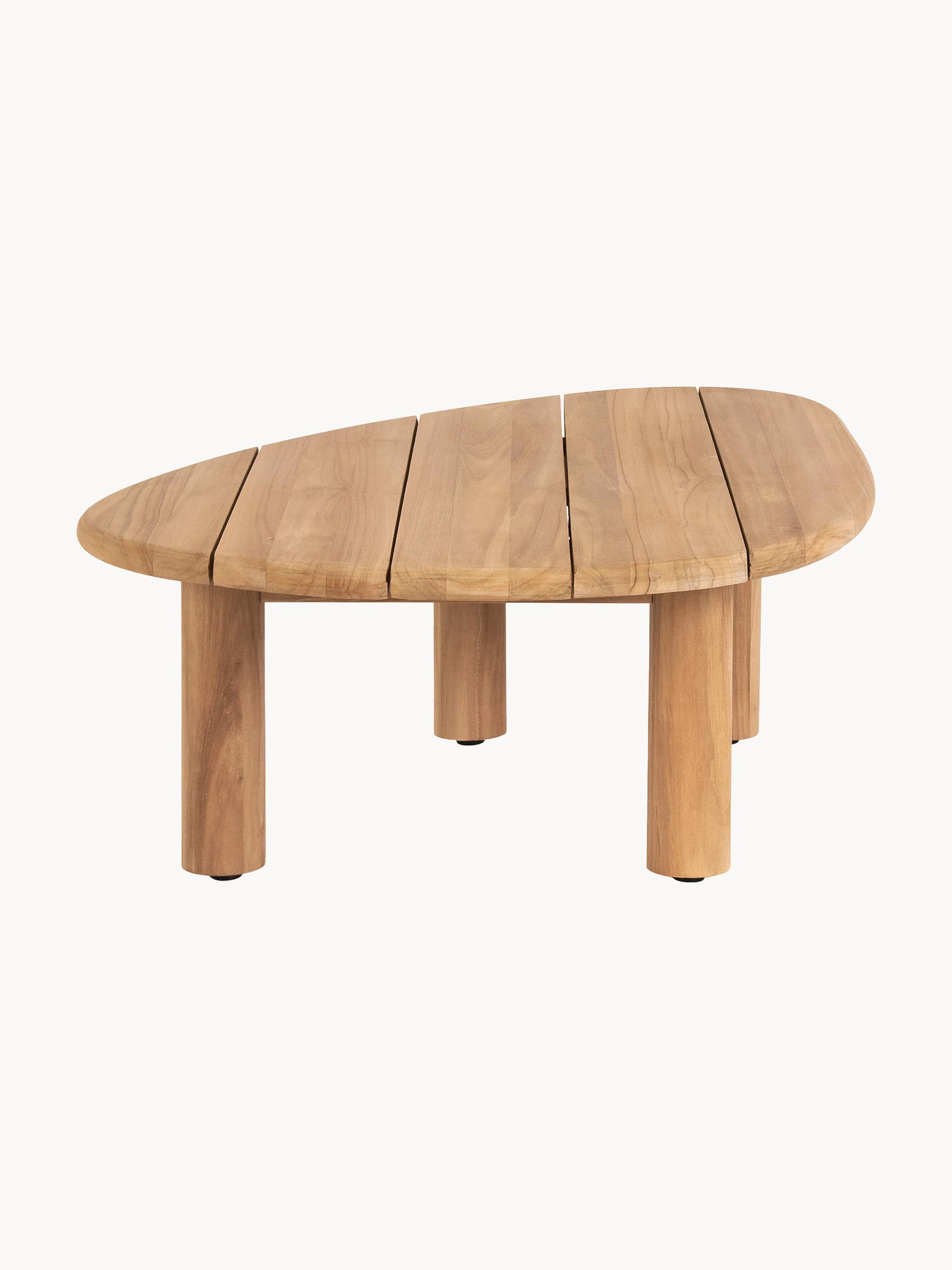Bizzotto Titus outdoor side table made of teak wood in an organic shape