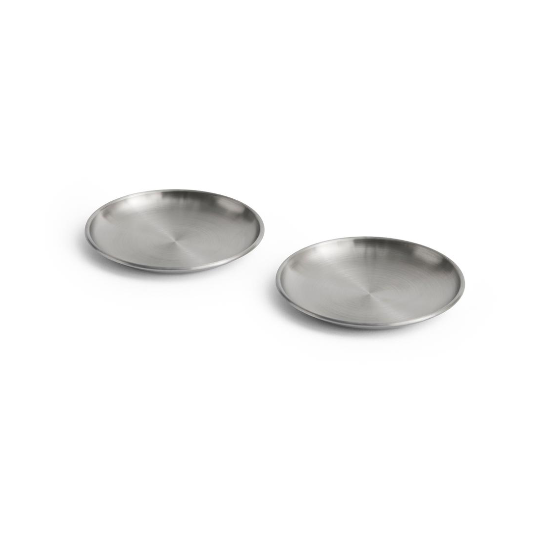HAY Outdoor Market Plate, Stainless Steel, Ø13.5 cm, 2-Pack
