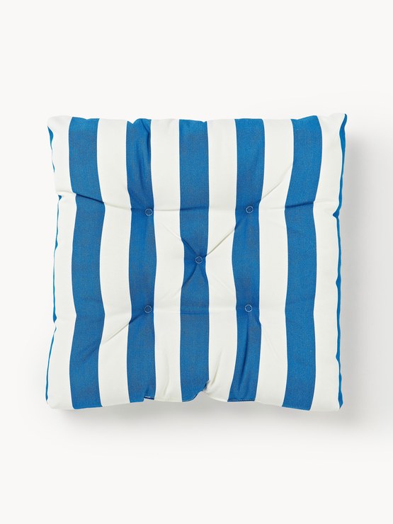 Westwing Collection Cosby outdoor seat cushions, set of 2 - White, Blue