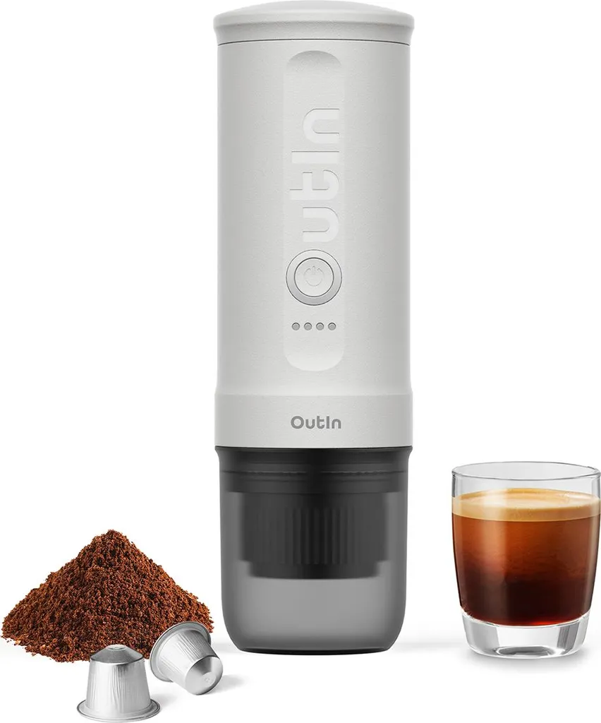 OutIn NANO rankinis espresso kavos aparatas, balta