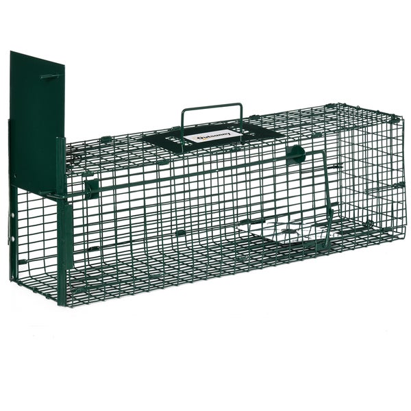 Hornbach Outsunny live trap, marten trap with door, handle, 60 x 18 x 20 cm, steel, dark green