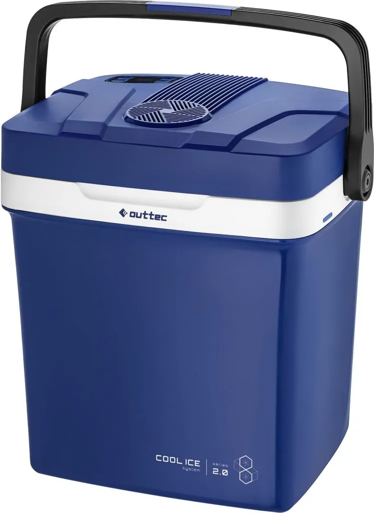 Outtec® Mini Fridge - 27L Capacity - Small Beverage Cooler, Minibar, Portable Cooler for Camping, Office, Garden, Picnic, Outdoor Use
