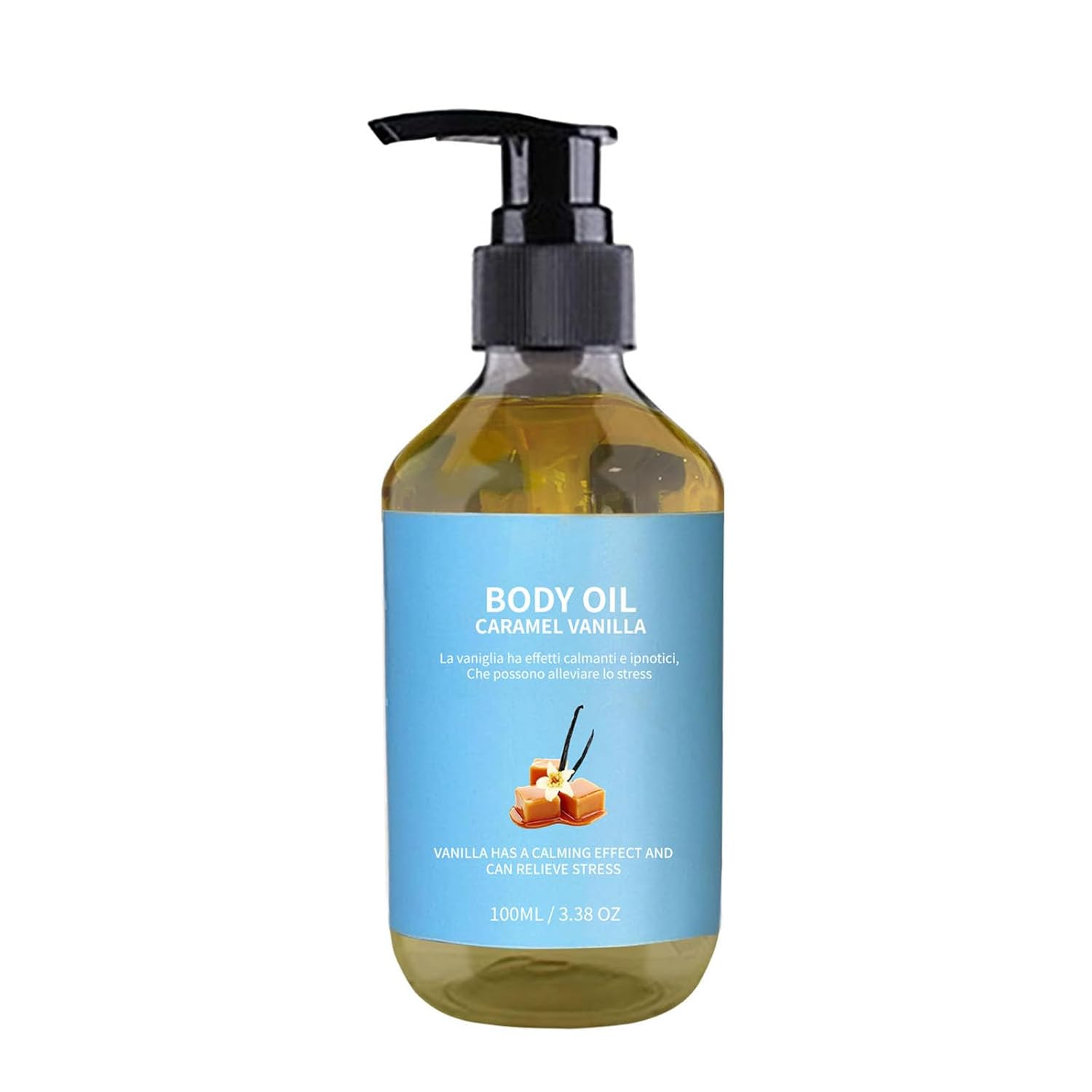 Generic Body Oil Caramel Vanilla Body Oil Body Oil Body Oil Vanilla Fragrances Body Oil Fragrances Body Oil Caramel Vanilla 100 ml Klr768 (Sky Blue, 4.7 x 4.7 x 12.7 cm)