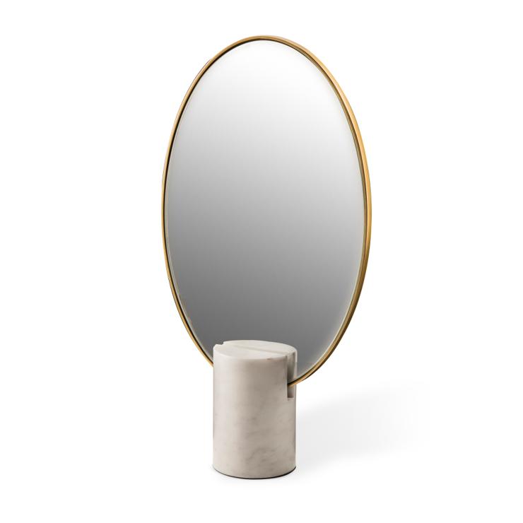 POLSPOTTEN Oval Marble table mirror