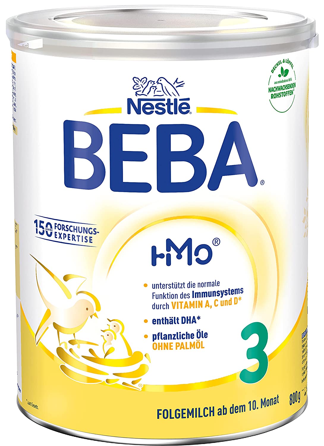 BEBA 3 Folgemilch, Folgenahrung ab dem 10. Monat, 1er Pack (1 x 800g)
