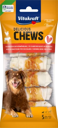 Vitakraft dog snack chewing knot delicious CHEWS with chicken (5 pieces) size S, 70 g