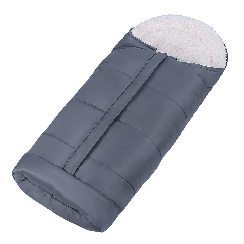 LULANDO Foot muff winter foot muff cuddly bag pleasantly soft baby foot muff made from robust, water-repellent outer cover and cuddly faux fur lining for prams and buggies.