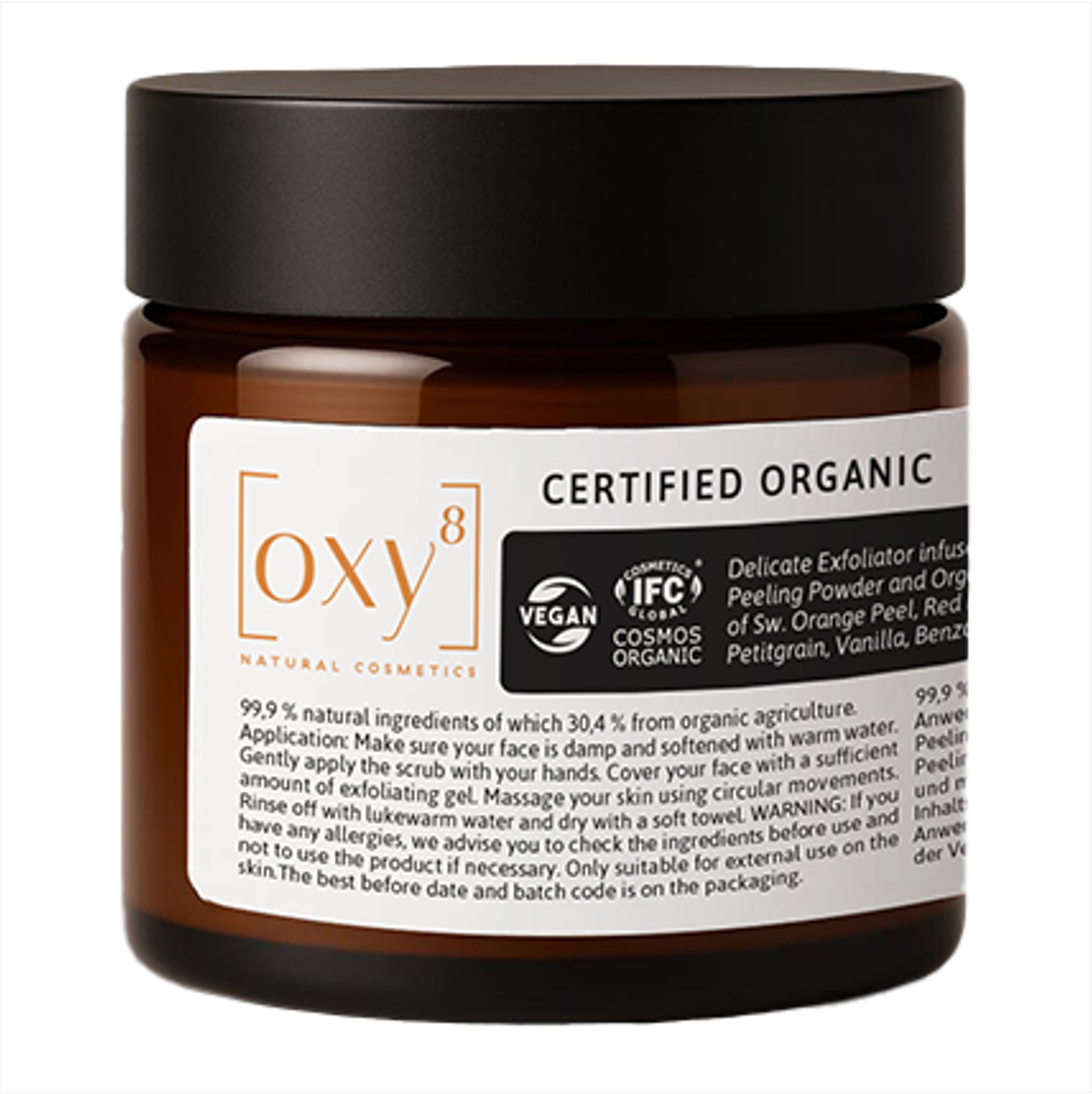oxy8 Natural Cosmetics Regenerating Peeling Gel - Anti-Aging. Deep cleansing. Instantly renews the skin. 100 ml