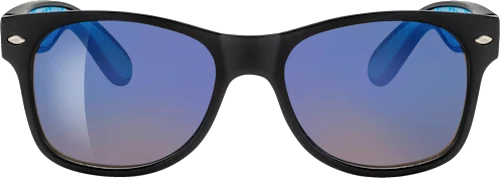 Kids' sunglasses, black frame, blue-black temples, 1 pc.