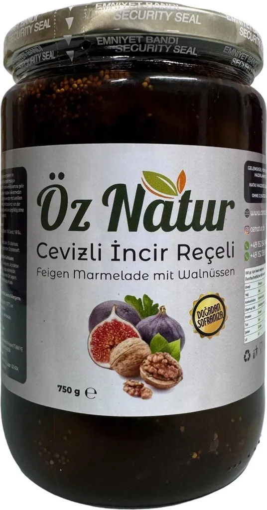 Öz Natur | Dried figs with walnuts in sugar syrup 750g