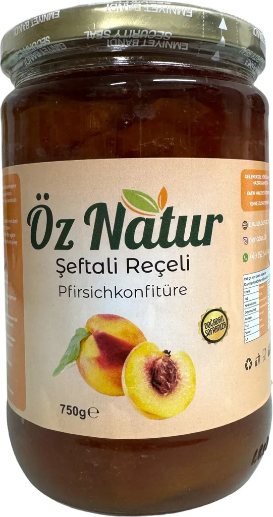 Öz Natur | Turkish Style Peach Jam 750g