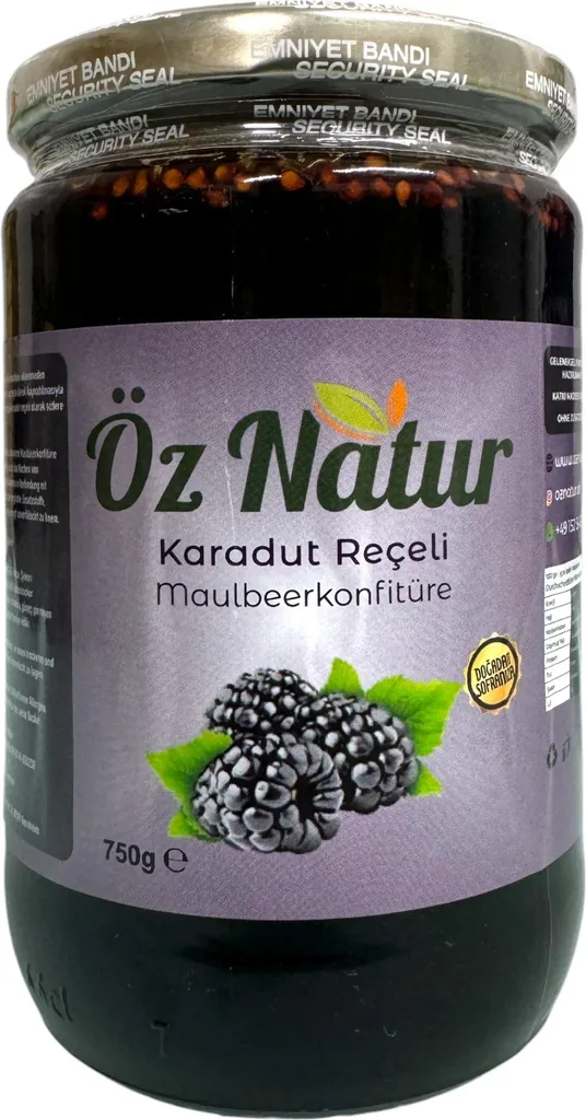 Öz Natur | Black Mulberry Jam Turkish Style 750g