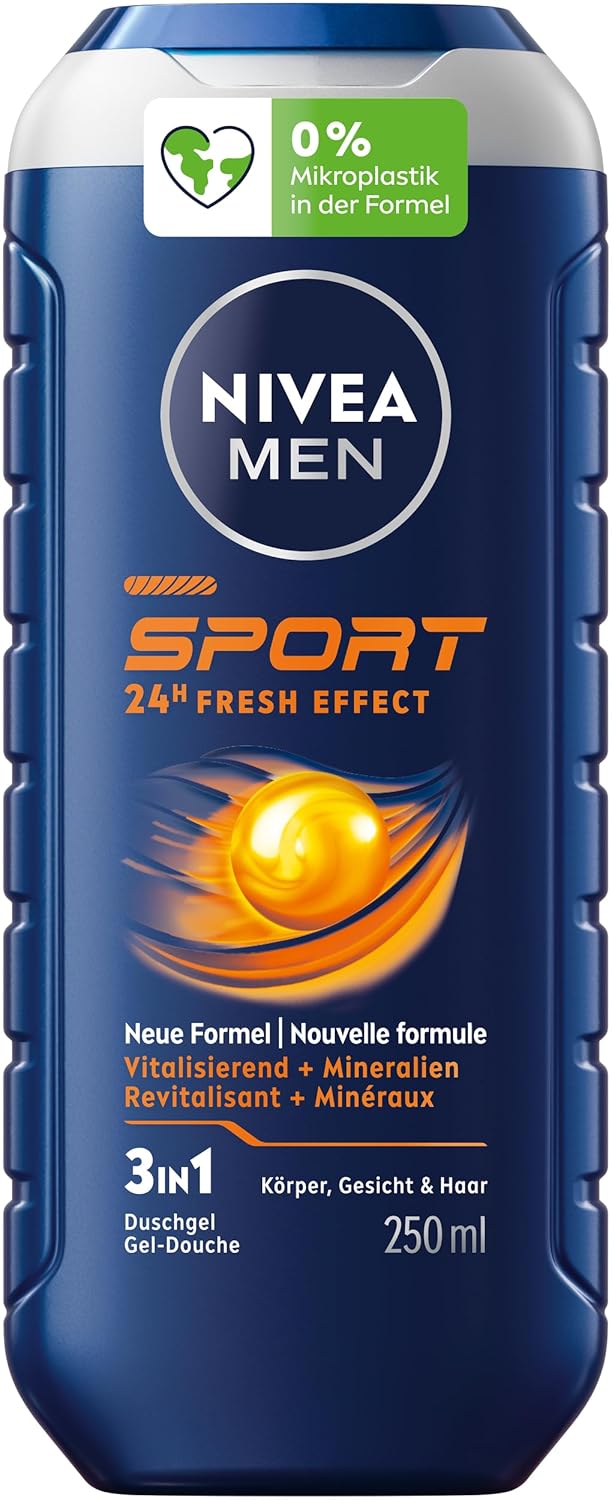 NIVEA MEN Sport 24Hfresh Effect 3-in-1 Shower Gel 250 ml
