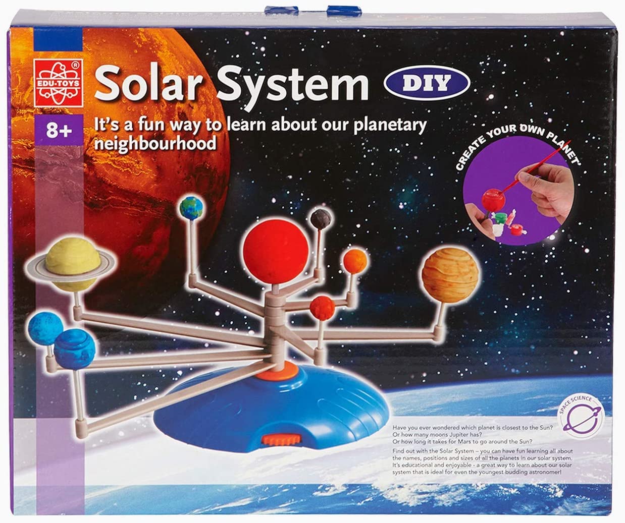 Edu-Toys Solar System Kit For Small Astronomers With Paint To Paint