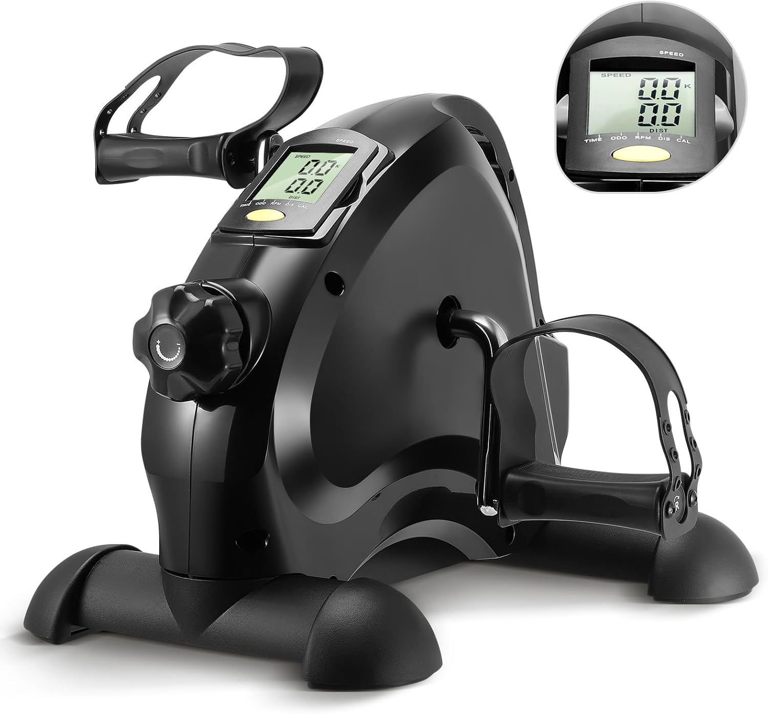 Towwoo Pedal Trainer, Quiet Arm and Leg Trainer, Seniors, Mini Exercise Bike with LCD Display, Bicycle Movement Trainer, Fitness Device for Home Office, Adjustable Resistance, Stable and Quiet