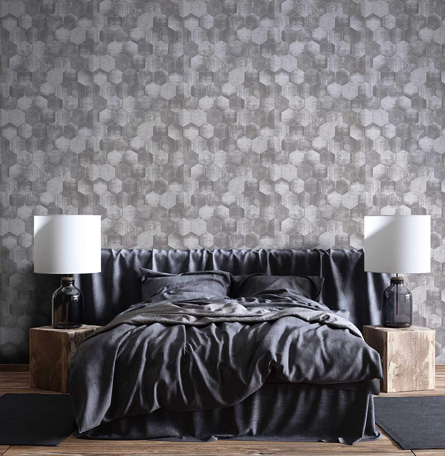 Newroom Design Newroom Concrete Effect Wallpaper Metallic Concrete Modern Non-Woven Wallpaper Grey Modern Design 3D Look Concrete Wall Architect Includes Wallpaper Guide