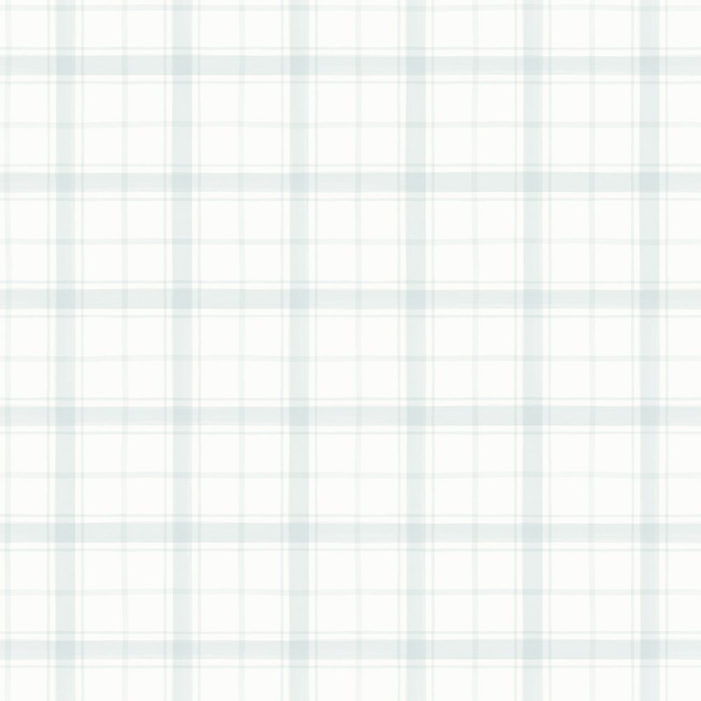 BorasTapeter Garden Party 3457 Non-Woven Wallpaper Chequered 10 Cm Pale Turquoise Checke