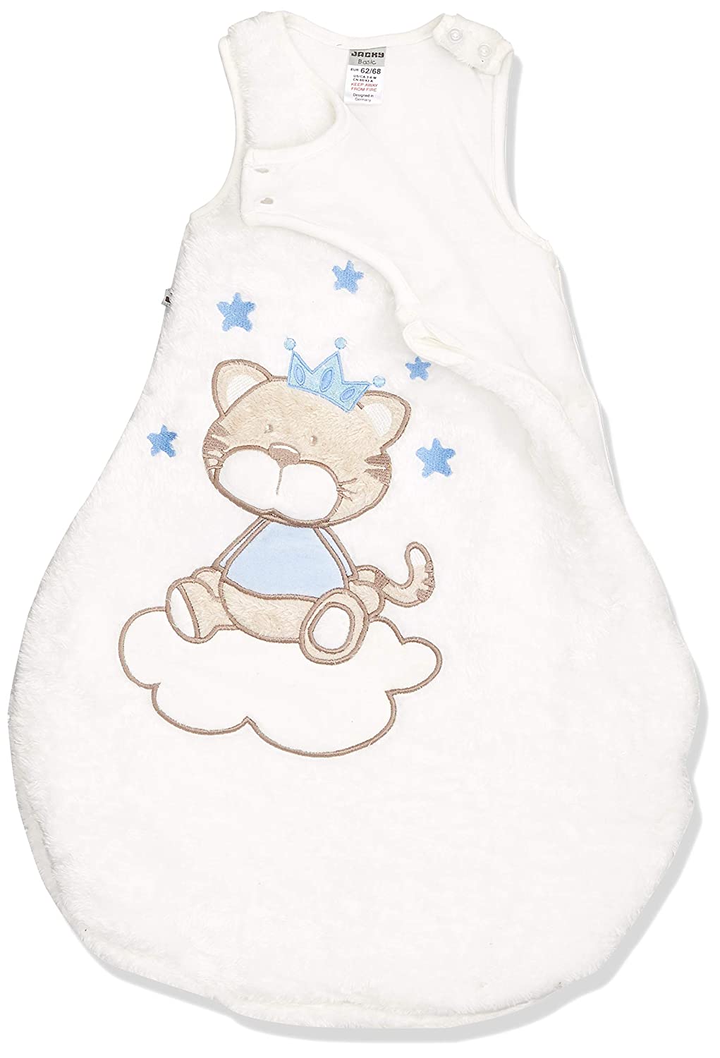 Jacky Boys Baby Winter Sleeping Bag Cat Sleeveless Padded Sleeping Bag Age 0-2 Months. Size: 50/56 Cm, Colour Blau, 350005. - 50-56