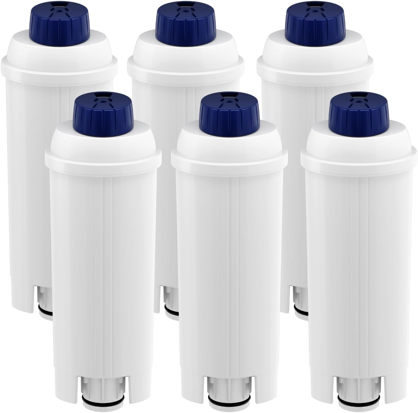 Water Filter for De\'Longhi DLSC002 Filter Compatible with De\'Longhi Fully Automatic Coffee Machine and Espresso Machines, De\'Longhi Coffee Machines ECAM, ETAM, EC, BC Series (Pack of 6)