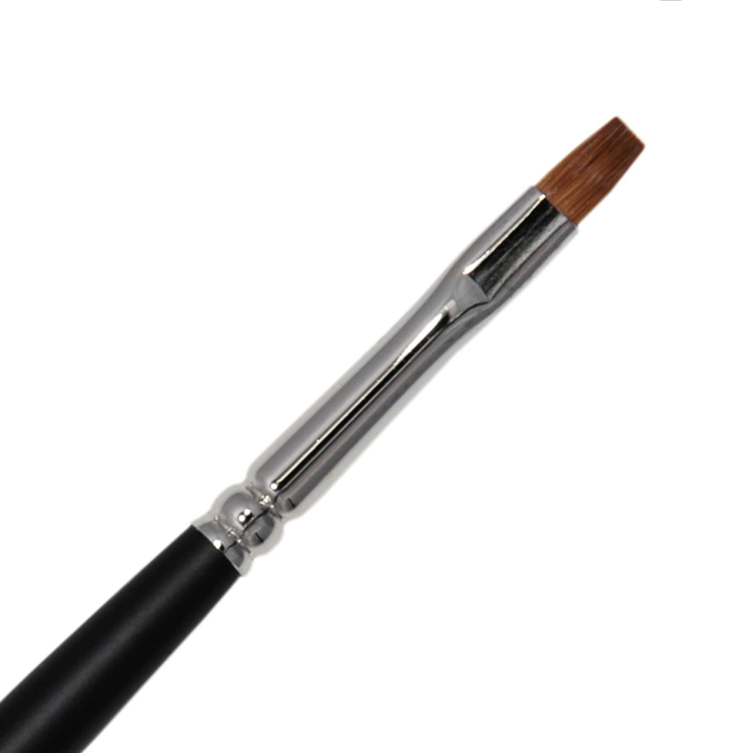Grimas Professional Makeup Brush Red Sable M4 Flat 4mm Wide High Quality Brush High Elastic Suitable for All Types of Makeup Ideal for Children Makeup, ‎flat