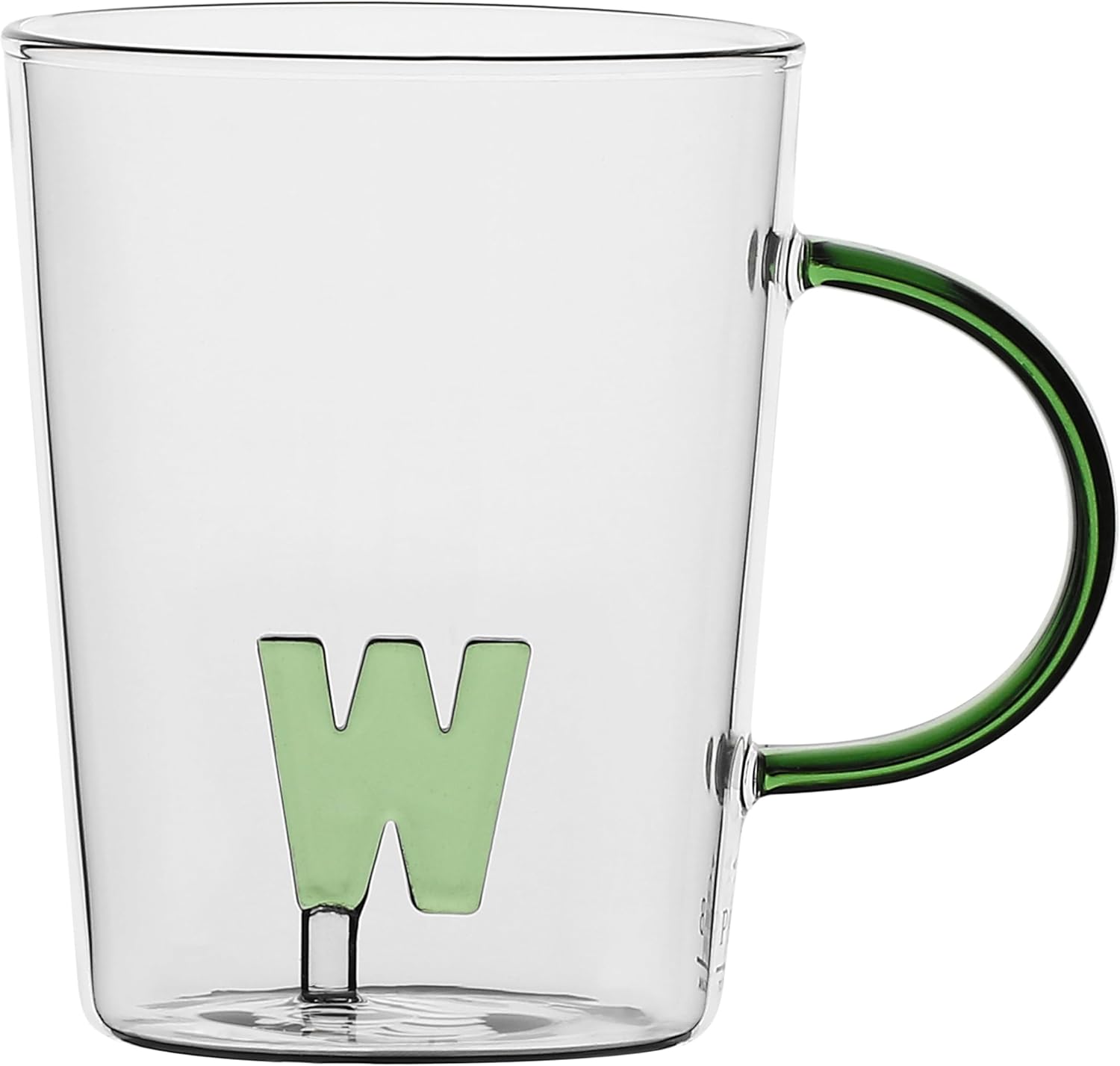 LA PORCELLANA BIANCA Lettera W Allalettera Collection Borosilicate Glass Beaker 400 cc