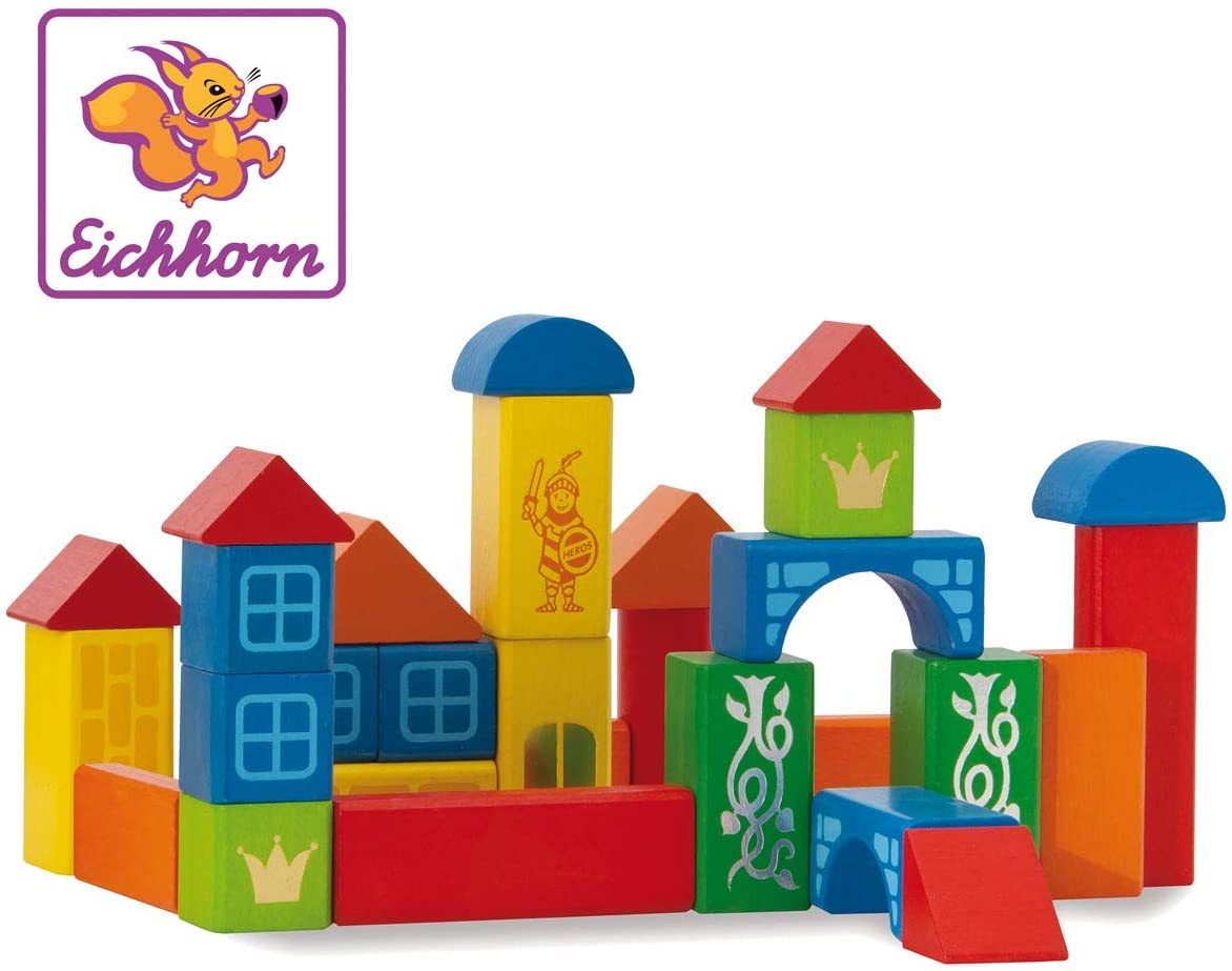 Eichhorn Knights Heros 100024256, Wooden Building Blocks