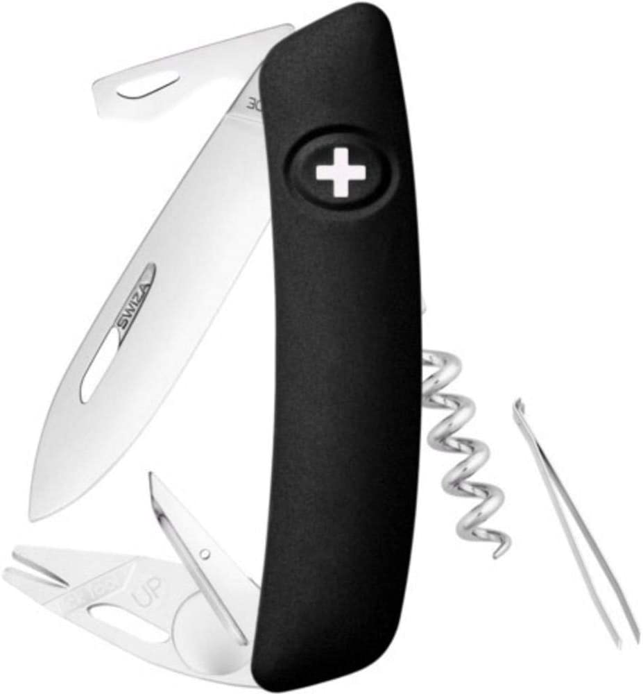 SWIZA 690802 TT03, black knife, silver, 17 cm