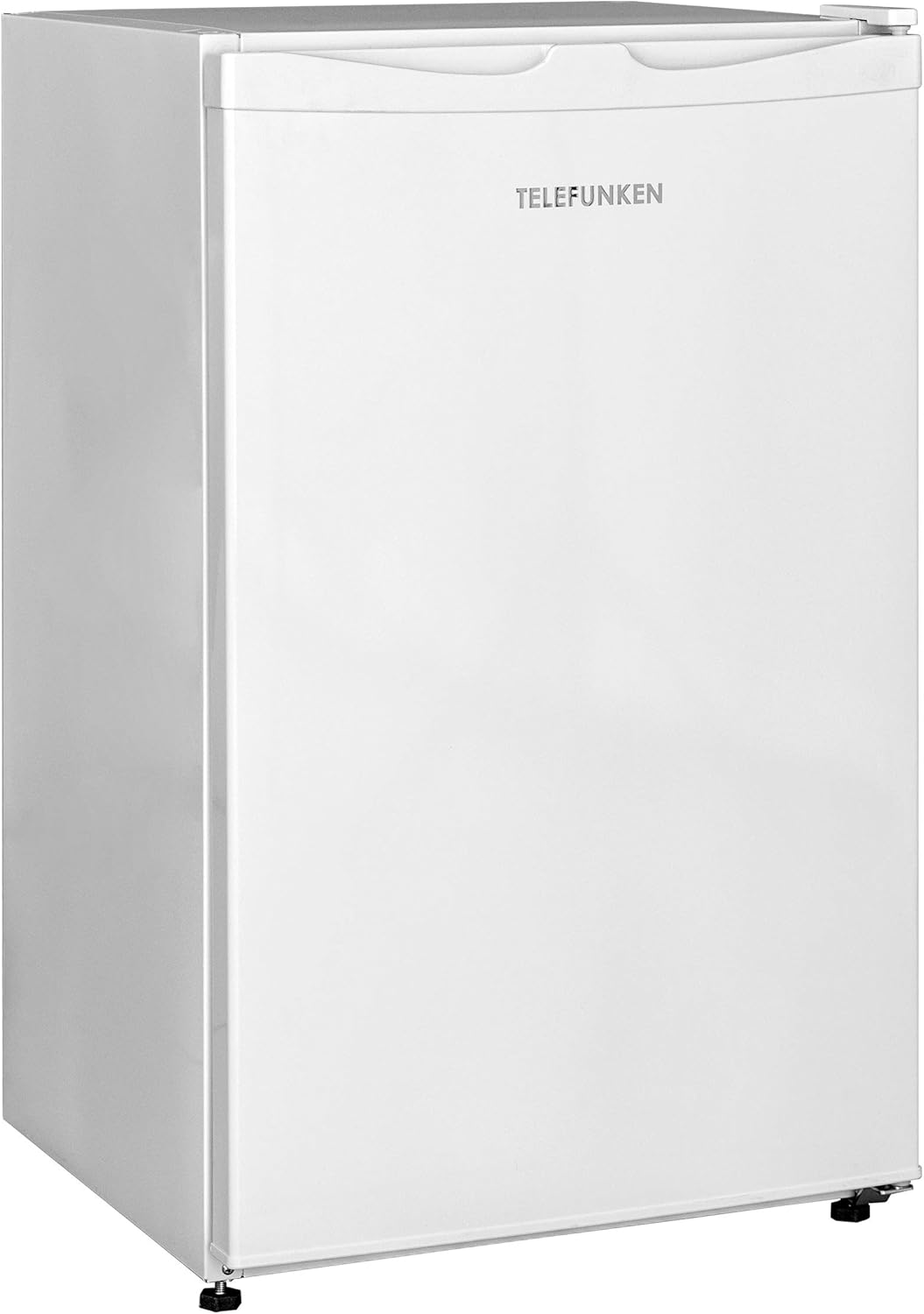TELEFUNKEN CF-31-121-W Fridge without Freezer, Freestanding, 90 L Total Net Capacity, Small Fridge with Vegetable Compartment & 3 Shelves, Temperature Control, LED Interior Lighting, White