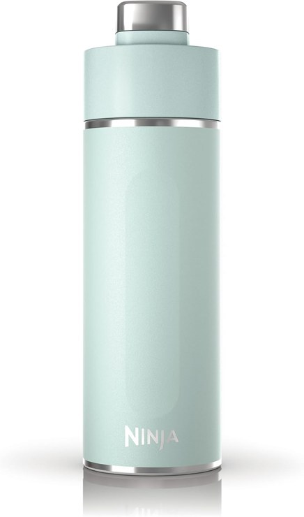 Ninja Thirsti Water Bottle/Thermal Mug to Go 530ml Leak-proof Lid for Carbonated, Hot & Cold Drinks, Triple Insulated Travel Mug, Stainless Steel Bottle, Mint, DW1801EUUKMT
