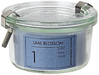 broste Copenhagen – High Quality Scented Candle – Lime Blossom with Blue Stone
