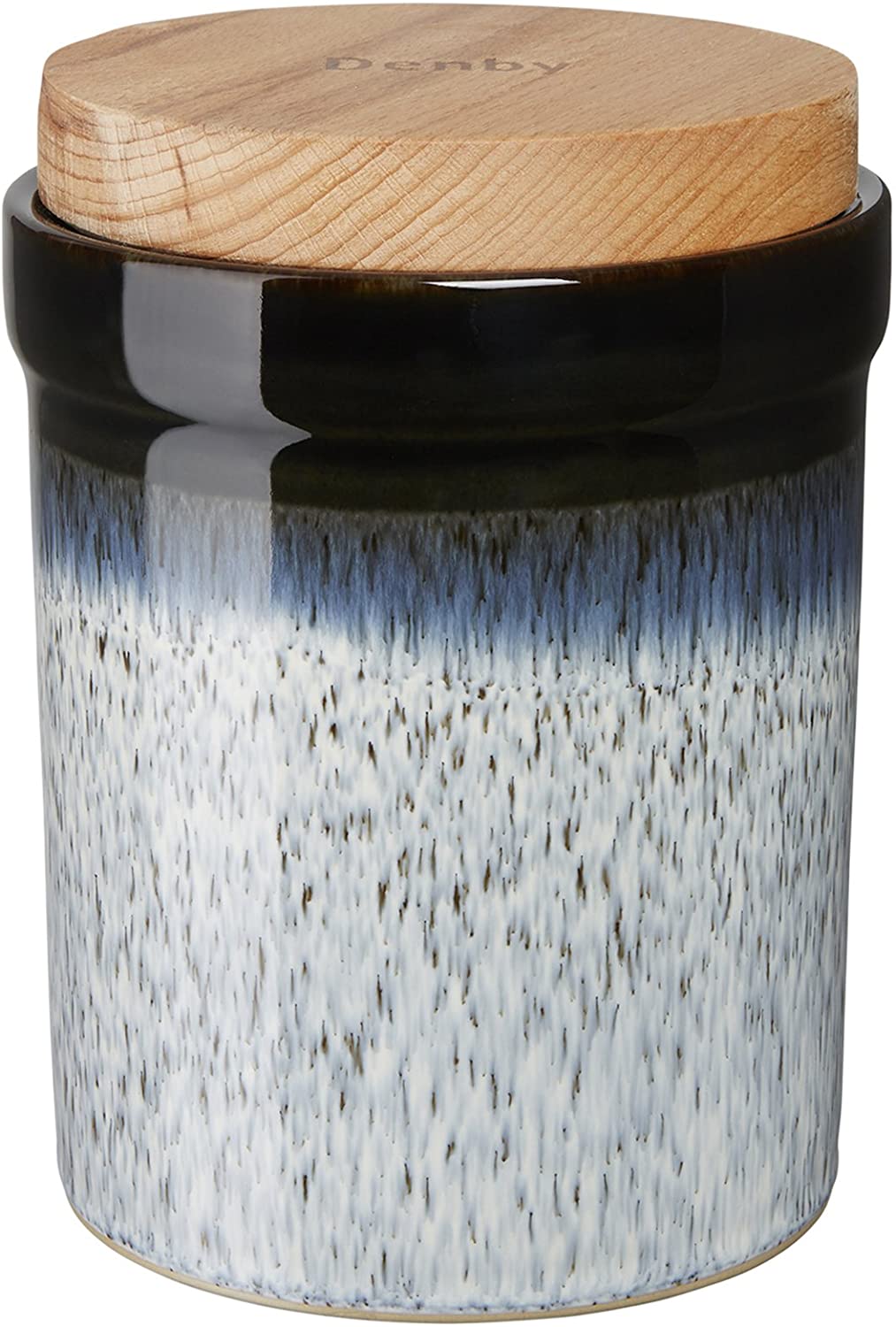 Denby 15 cm Halo Storage Jar, Black
