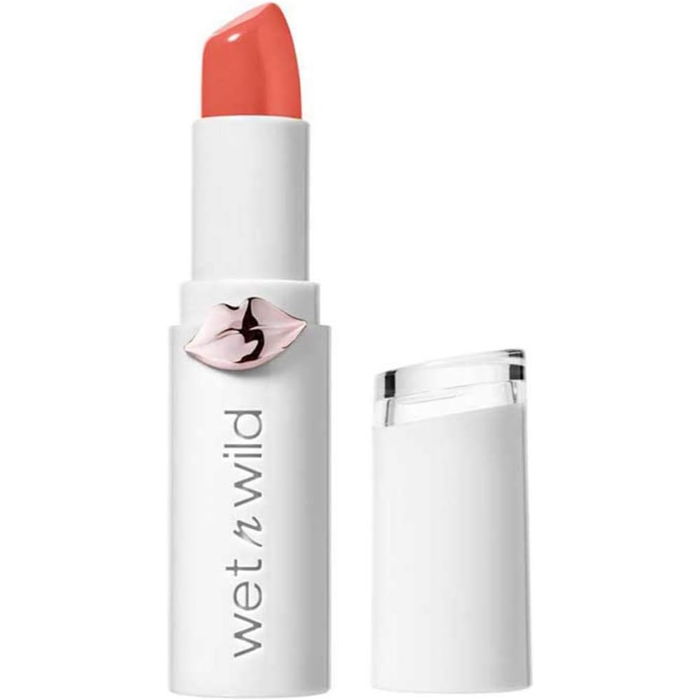 Wet N Wild, Megalast Lipstick, Long-Lasting Moisturising Shiny Lipstick, Extra Formula with Micro Balls, Natural Extracts, Coenzyme Q10, Vitamin A & E, Bellini Overflow