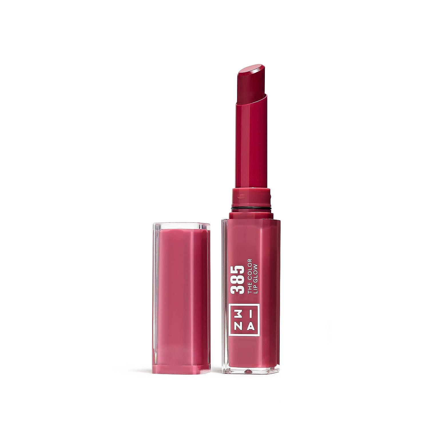 3ina Makeup - The Color Lip Glow 385 - Berry Pink Lipstick - Glowy Juicy Lip Pen with Vitamin E for Nourishing Lips - Highly Pigmented - Vegan - Cruelty Free
