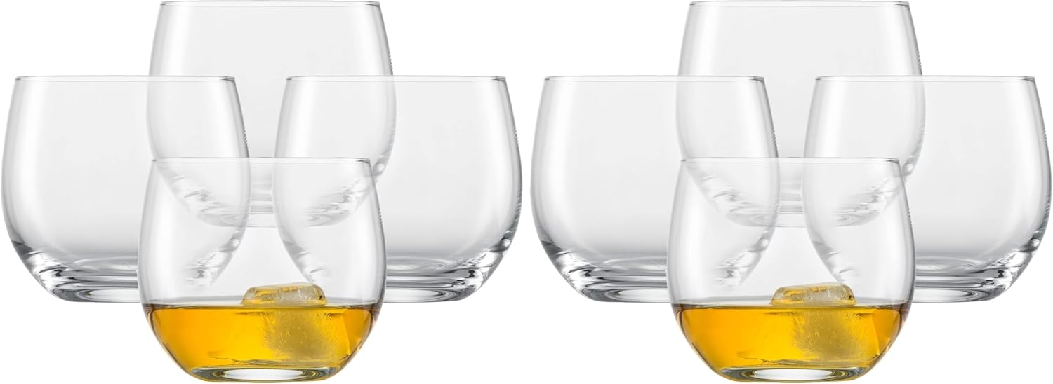Schott Zwiesel Store Schott Zwiesel Whisky Glass For You (Set of 4), Bulbous Tumbler for Whisky, Dishwasher Safe Tritan Crystal Glasses, Made in Germany (Item No. 121876), Crystal (Pack of 2)