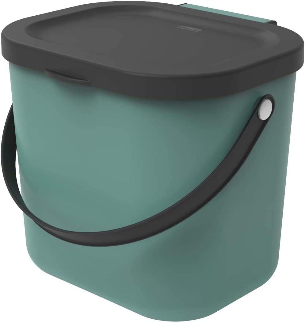Rotho Albula Kitchen Bin 6 Litres Plastic (PP) Cappuccino / Anthracite
