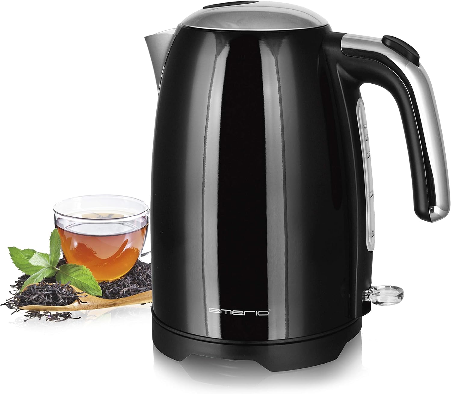 Emerio WK-121591 Kettle, 1.7 L, 2200, Stainless Steel, 1.7 Liters, Black