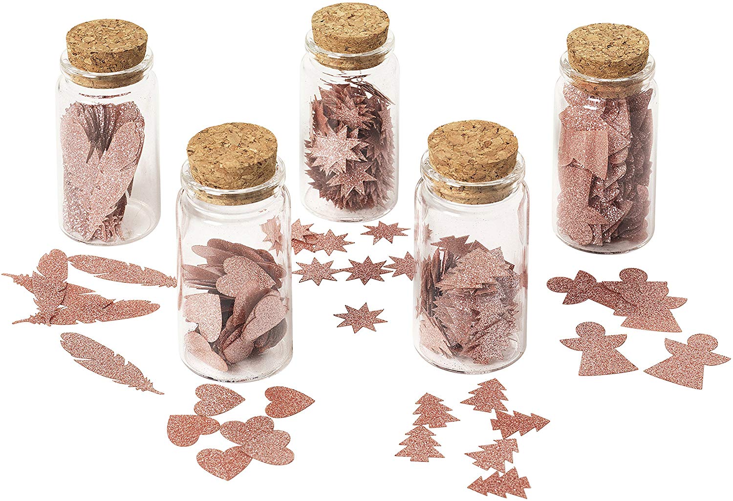 Broste Copenhagen Glitter Decoration Confetti – In Glass Rose Diameter 1.5 