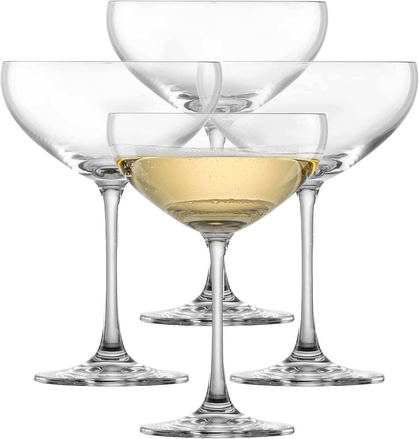 SCHOTT ZWIESEL Bar Special Champagne Bowls (Set of 4), Elegant Champagne Bowls, Dishwasher Safe Tritan Crystal Glasses, Made in Germany (Item No. 123620), Clear, Crystal