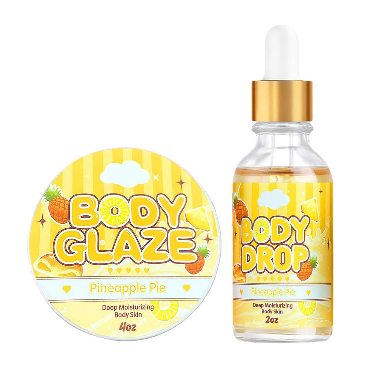 Generic Body Oil Strawberrys Body Oil Body Lotion Fruity Sweet Taste Body Butter Nourishing and Moisturising Body Butter for Men and Women (2-Piece Set) 60 ml kRA415 (D, 13 x 13 x 6 cm)
