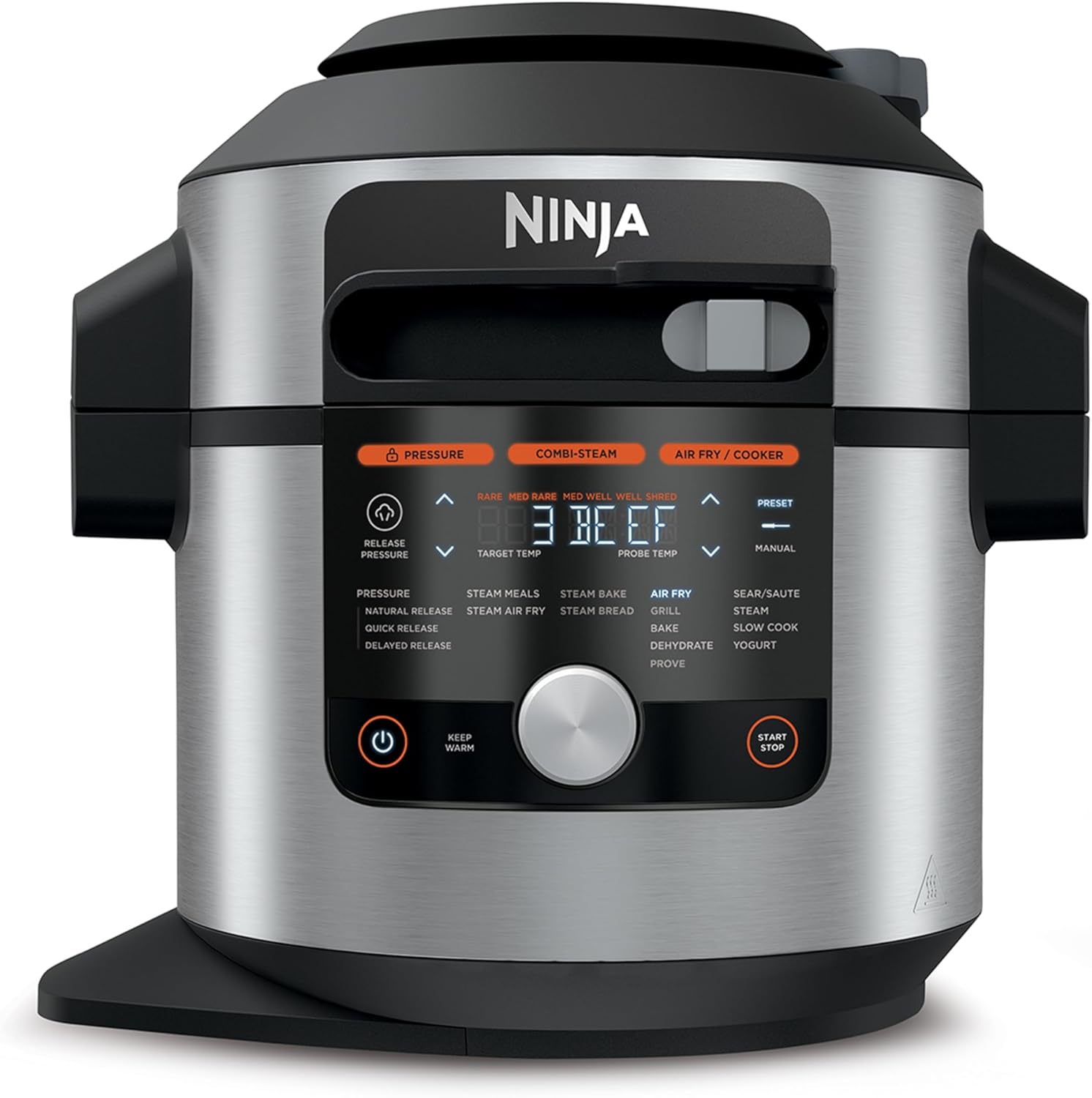 Ninja Foodi MAX 14-in-1 SmartLid Multi-Cooker [OL750EU] Pressure Cooker & Hot Air Fryer, Digital Roasting Thermometer, Smart Cook System, 7.5 Liters, Save up to 60% Energy Costs