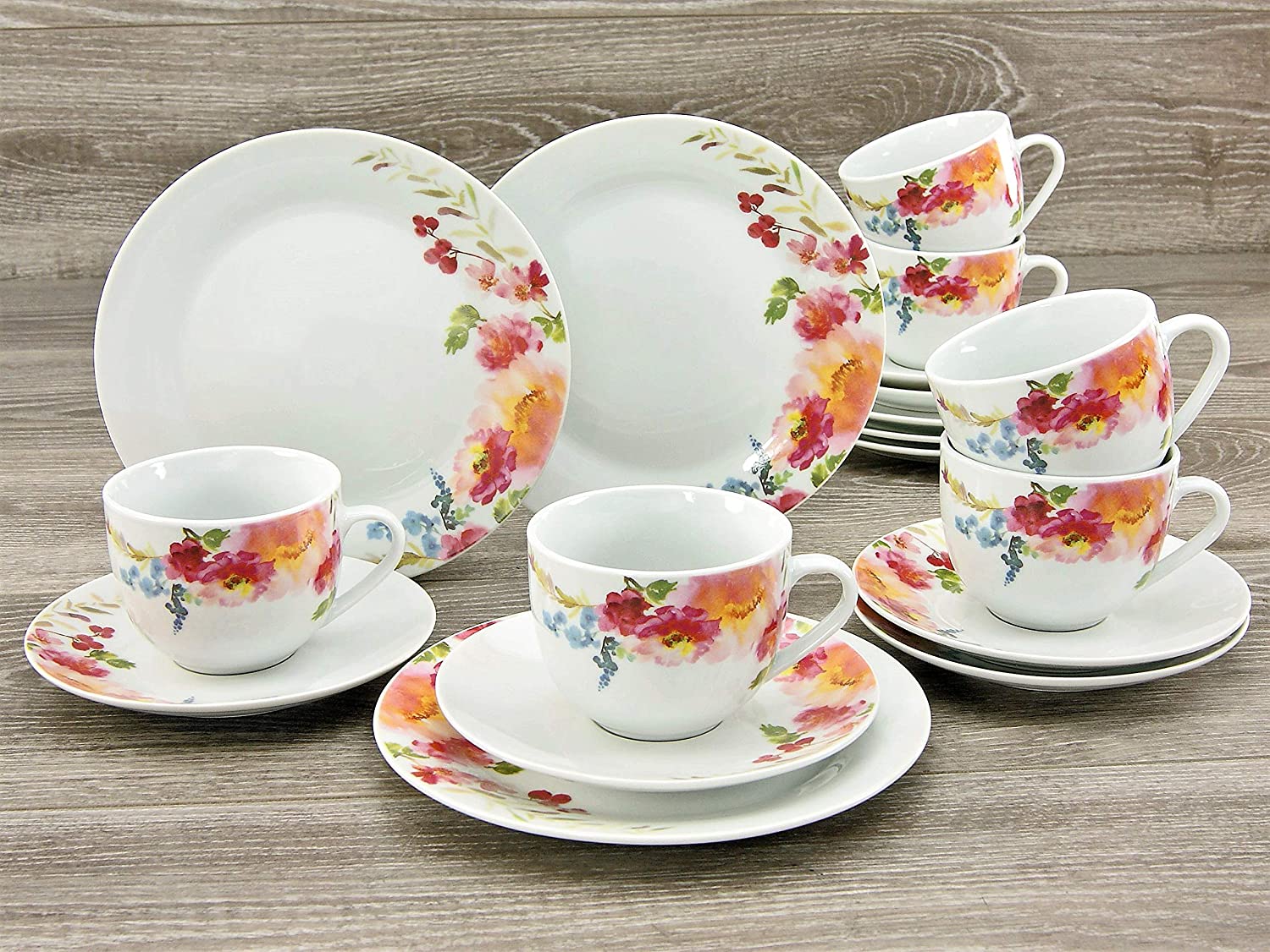 Creatable, 20481, Flower Dreams series, crockery set, coffee service, 18 pieces, porcelain