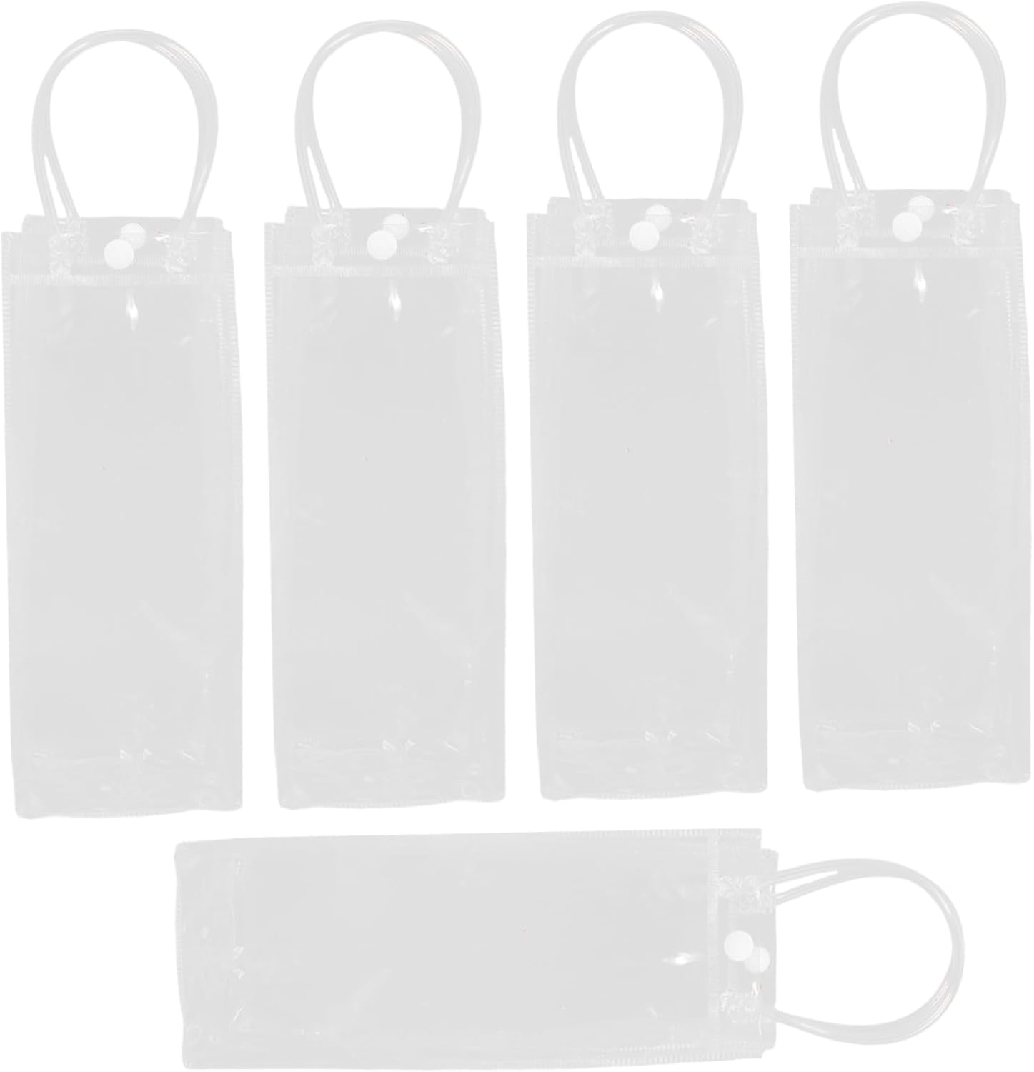 SHOWERORO Pack of 5 Wine Ice Bag Wine Cabinets Wine Bottle Cooler Wine Bottle Cooler Red Wine Cool Bags Bottle Cooler Ice Bucket Foldable Cool Bag Cold Beer Bag PVC