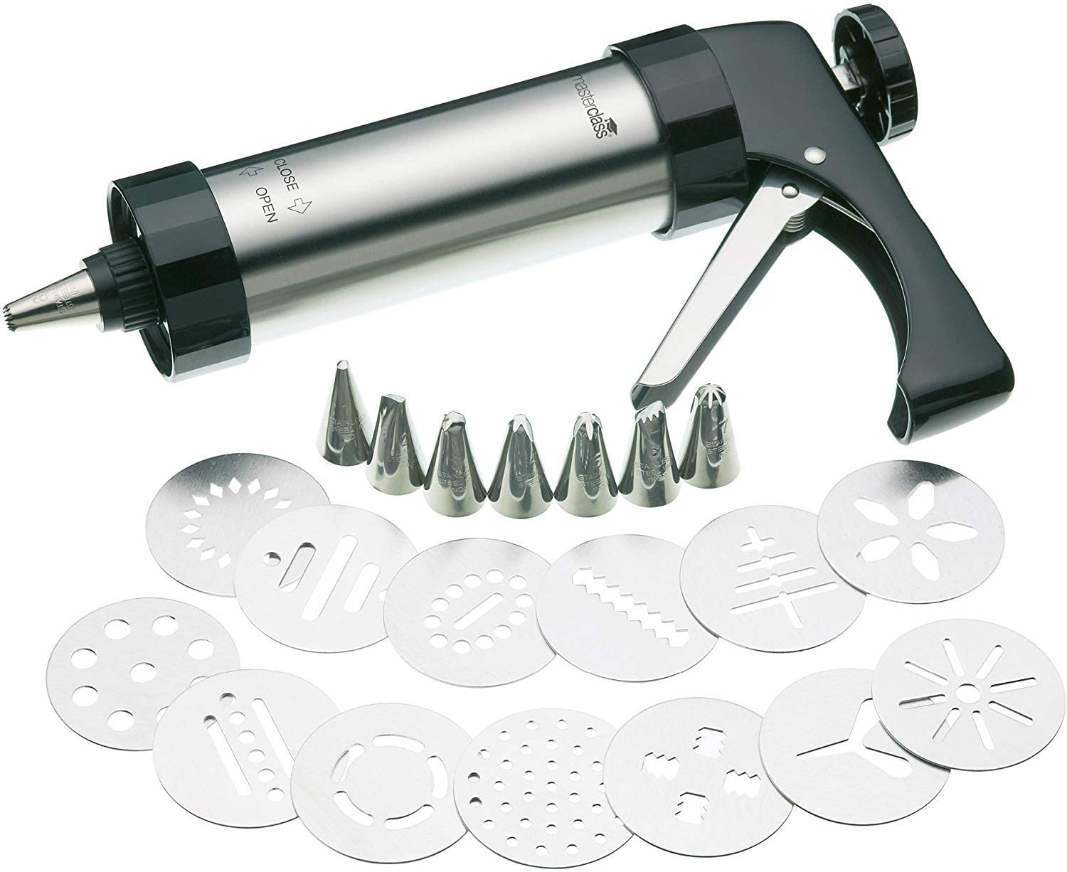 Kitchen Craft Master Class Deluxe 22-Piece Stainless Steel Biscuit and Icing Set