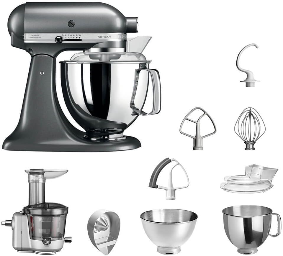 Kitchenaid Kitchen Machine Advantated Set Artisan 5KSM175PS Juicer Package Includes Juicer Attachment, Lemon Press and Standard Accessories