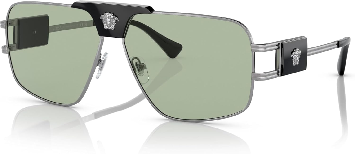 Versace VE 2251 Men's Sunglasses Gunmetal/Green 63/12/145