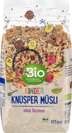 dmBio Crispy muesli for children, 375 g