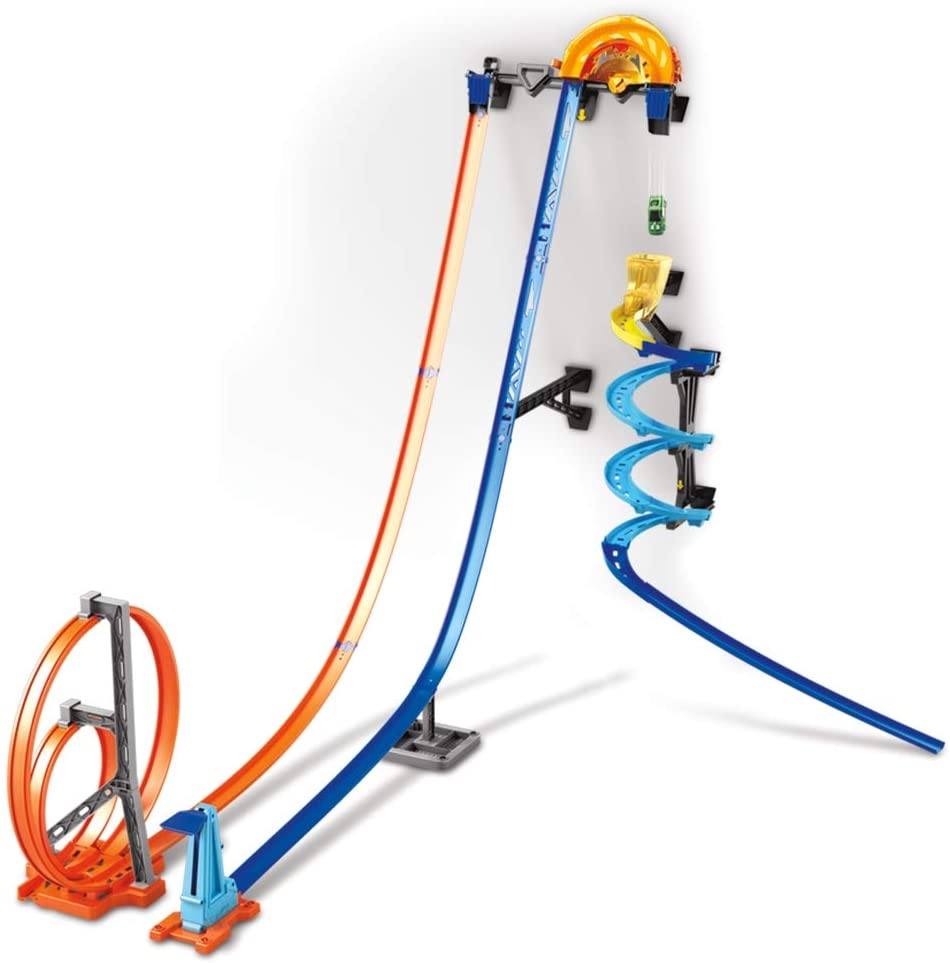Hot Wheels GGH70 Track Builder Vertical Starter Stunt Set, multicoloured