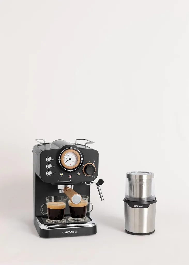 CREATE THERA RETRO Espresso Coffee Machine + MILL PRO Coffee Grinder Pack