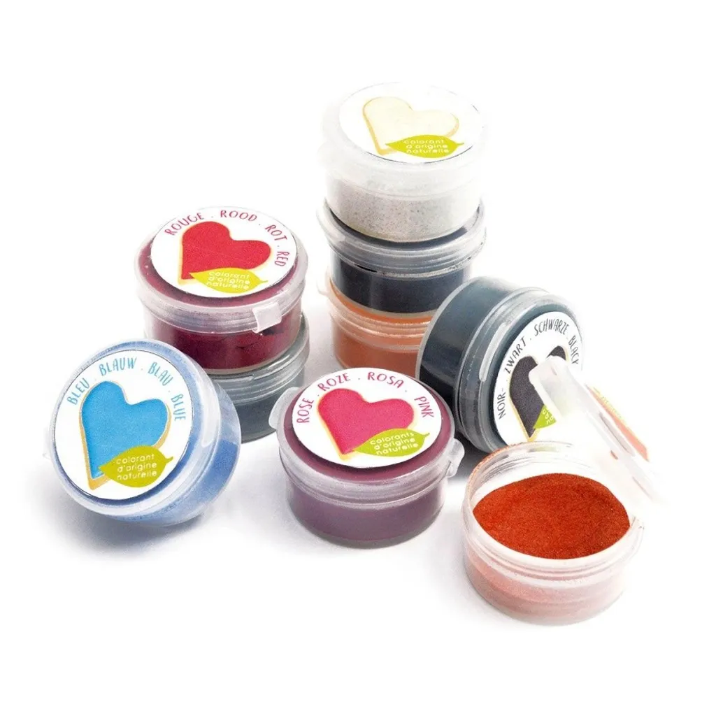 Pack of 9 natural mini powdered food colorings – Scrapcooking